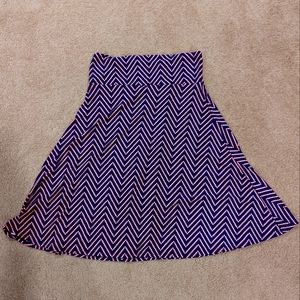 Hot pink/navy swing skirt